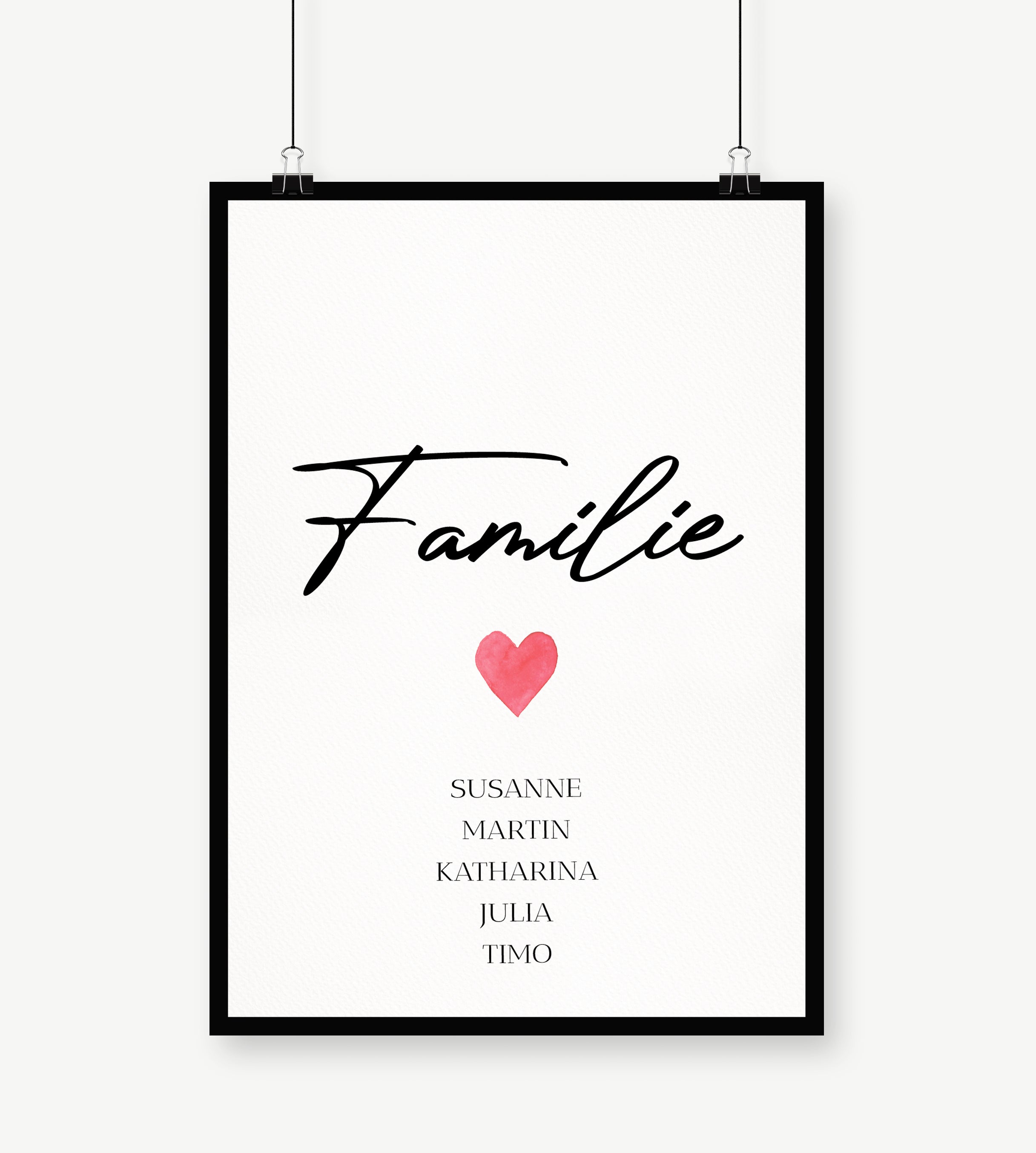 Familie - Namen - Poster